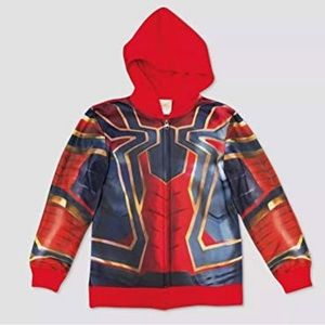 Boys' Marvel Avengers Spider-Man Long Sleeve Sweatshirt Hoodie Red Size Large